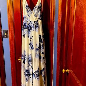 Windsor long white floral dress